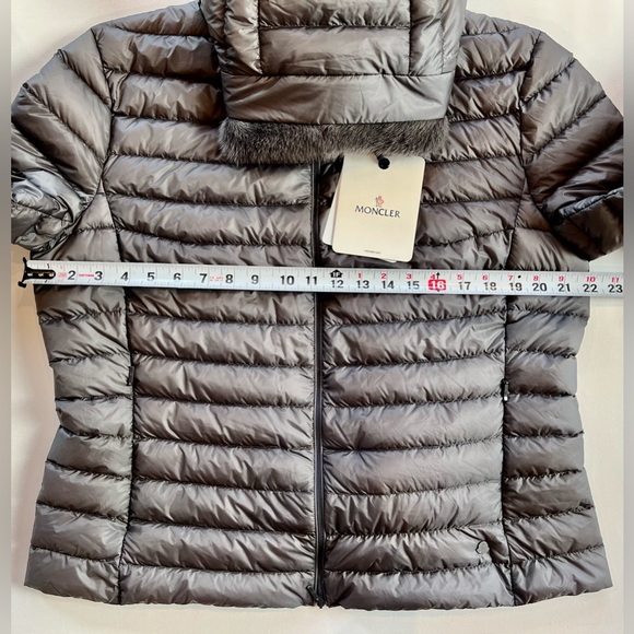 Moncler Women’s SORBUS Lightweight Puffer Jacket with Mink Fur Trim - Picture 10 of 16